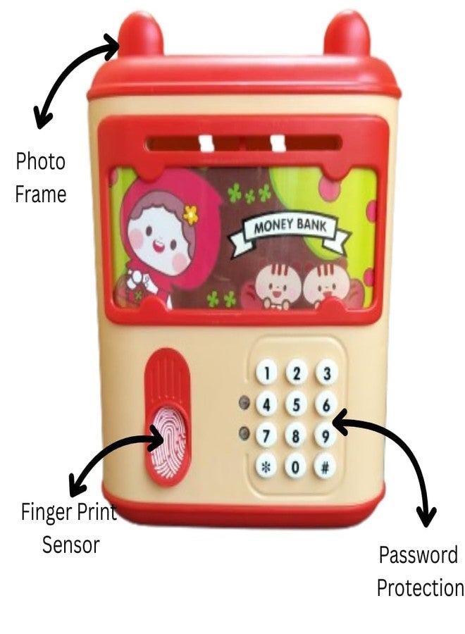 RAMPKD Piggy Bank for Kids & Adults - Electronic Money Safe with Password & Fingerprint Sensor | Cash Deposit | Lights, Sound &Music| Savings Toy for The Age of 3+ Years and Above. - Image 5